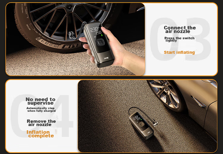 NEWO Car Air Pump, Tire Inflator for Vehicles, Bicycle And Electric Bike, Portable Wireless Pressure Gauge, Lixiang I9 28
