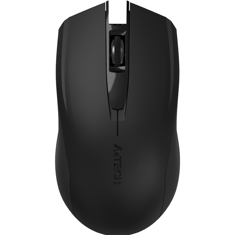 A4TECH G3-760N Large Hand Symmetrical Wireless Mouse Office Mouse Wireless Peripheral Computer Mouse with Replaceable Batteries Compatible with Laptops, Black Wireless