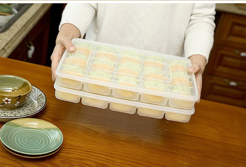 Babike Single-Layer 30-Compartment Food Storage Container, Non-Stick Refrigerator Organizer Box, Microwave-Safe And Defrostable 5