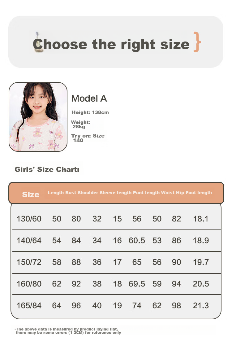 Hodohome Children's Pajamas for Girls, Summer Thin A-Class 40S Pure Cotton Home Wear Short-Sleeve Mesh Breathable Air Conditioning Suit 310 Two 160 9