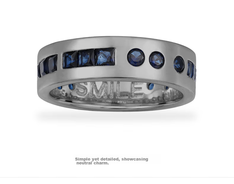 APM Monaco [Same As Lockex] SMILE Morse Code Ring Set, Gift for Girlfriend Or Boyfriend 5