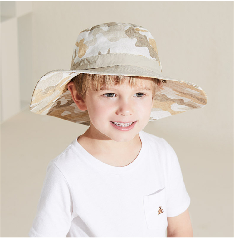 Kenmont Kids Spring Summer Sun Protection Wide Brim Bucket Hat UV Protection Camouflage Boys Hat KM-4885 9