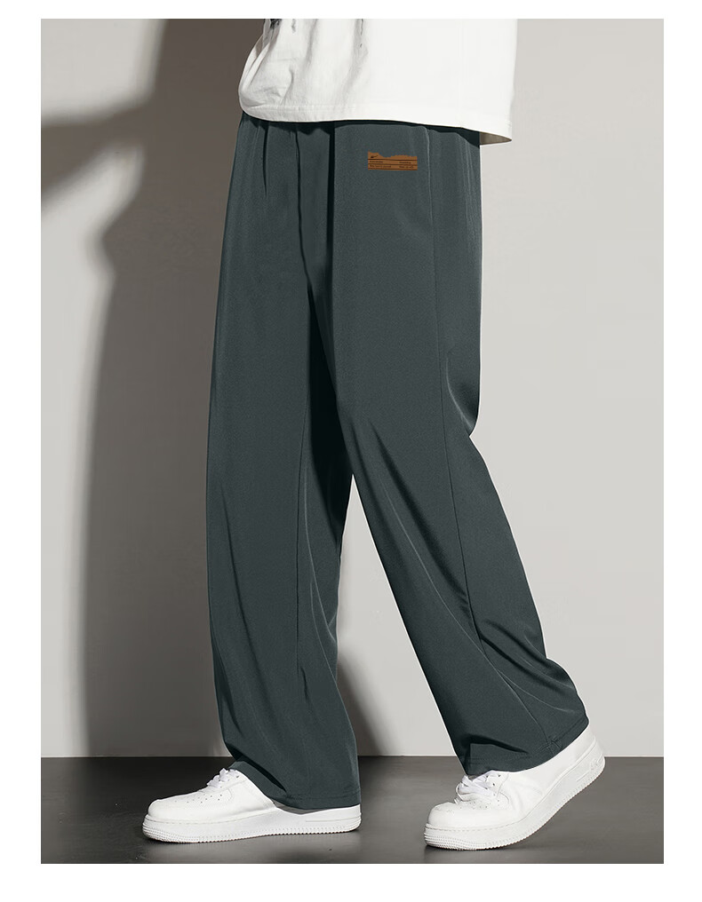 Warrior Casual Pants for Men, Spring And Autumn Loose Wide-Leg Trousers, Versatile Straight-Leg Sweatpants, Men's Athletic Pants 21