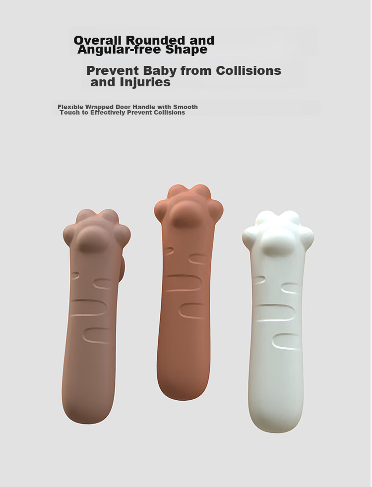 9I9 Children's Door Handle Protector, Baby Room Door Pull Handle Anti-Collision Protection Silicone Cover 21A458 8