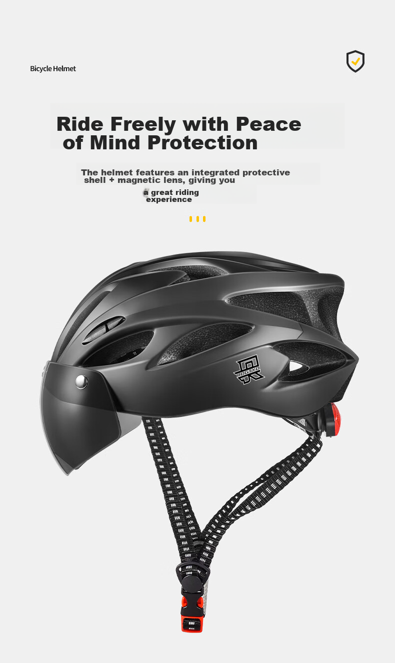 ROGTYO Integrated Bicycle Helmet with Visor, Cycling Helmet for Men And Women, Mountain And Road Bike Safety Helmet 1