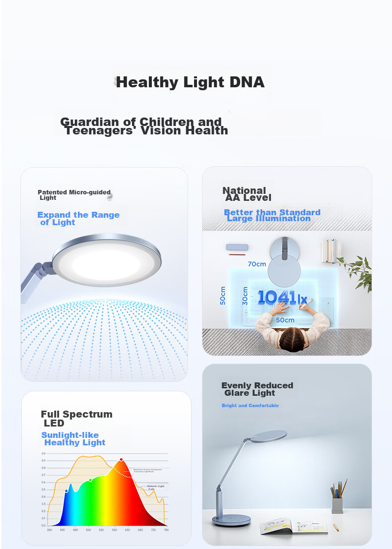 Haishibao National AA-Grade Full-Spectrum Eye Protection Desk Lamp for Children And Students' Study And Reading, Dormitory Bedroom Lamp VL235B 4