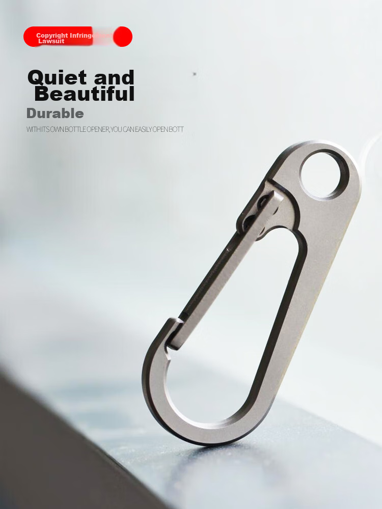 Laiben Titanium Alloy Car Keychain, Men's High-End Pendant, Key Ring, Creative Simple Waist-Hanging Lock Keychai 4