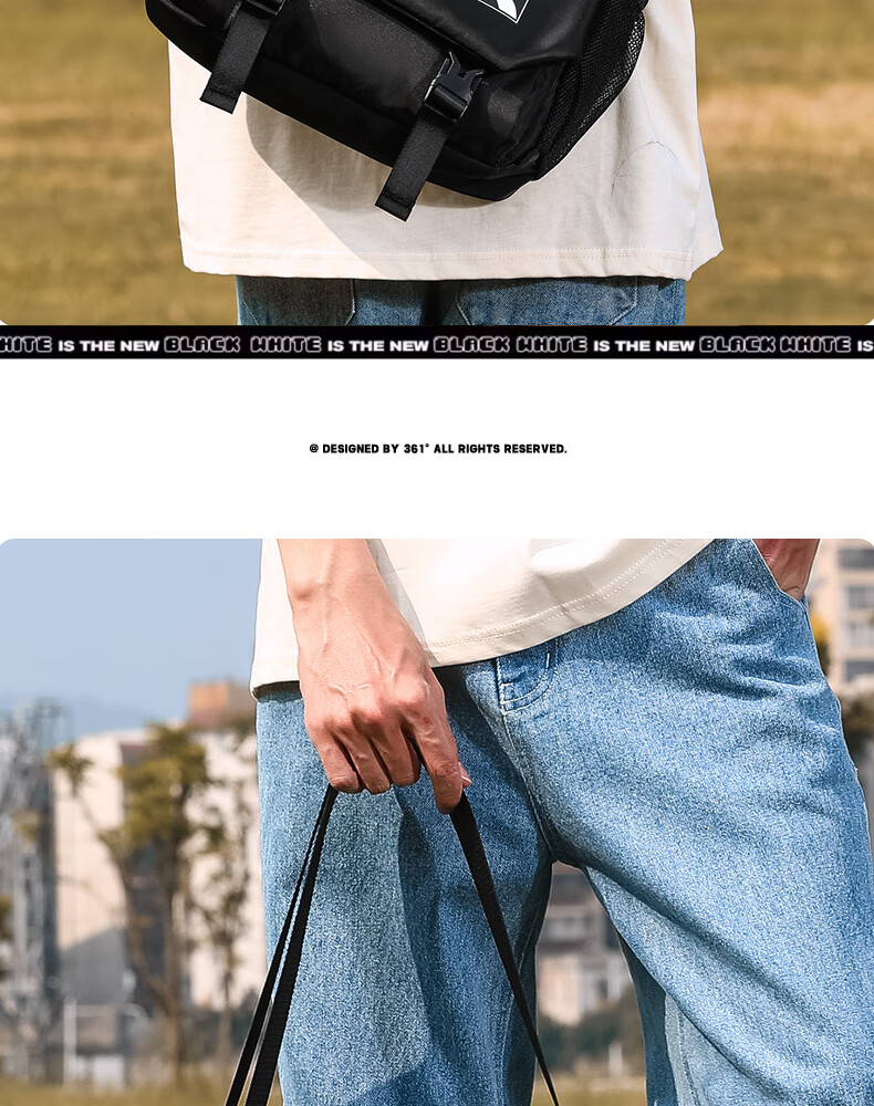361° Crossbody Bag for Men And Women, Casual Sports Backpack, Large Capacity Chest Bag, Commuter Shoulder Bag for Men, Black 17