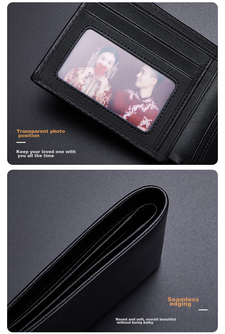 GUSKI Brand Men's Wallet, Short Genuine Leather Billfold, Practical Gift Box, Birthday Present for Boyfriend Or Husband 10