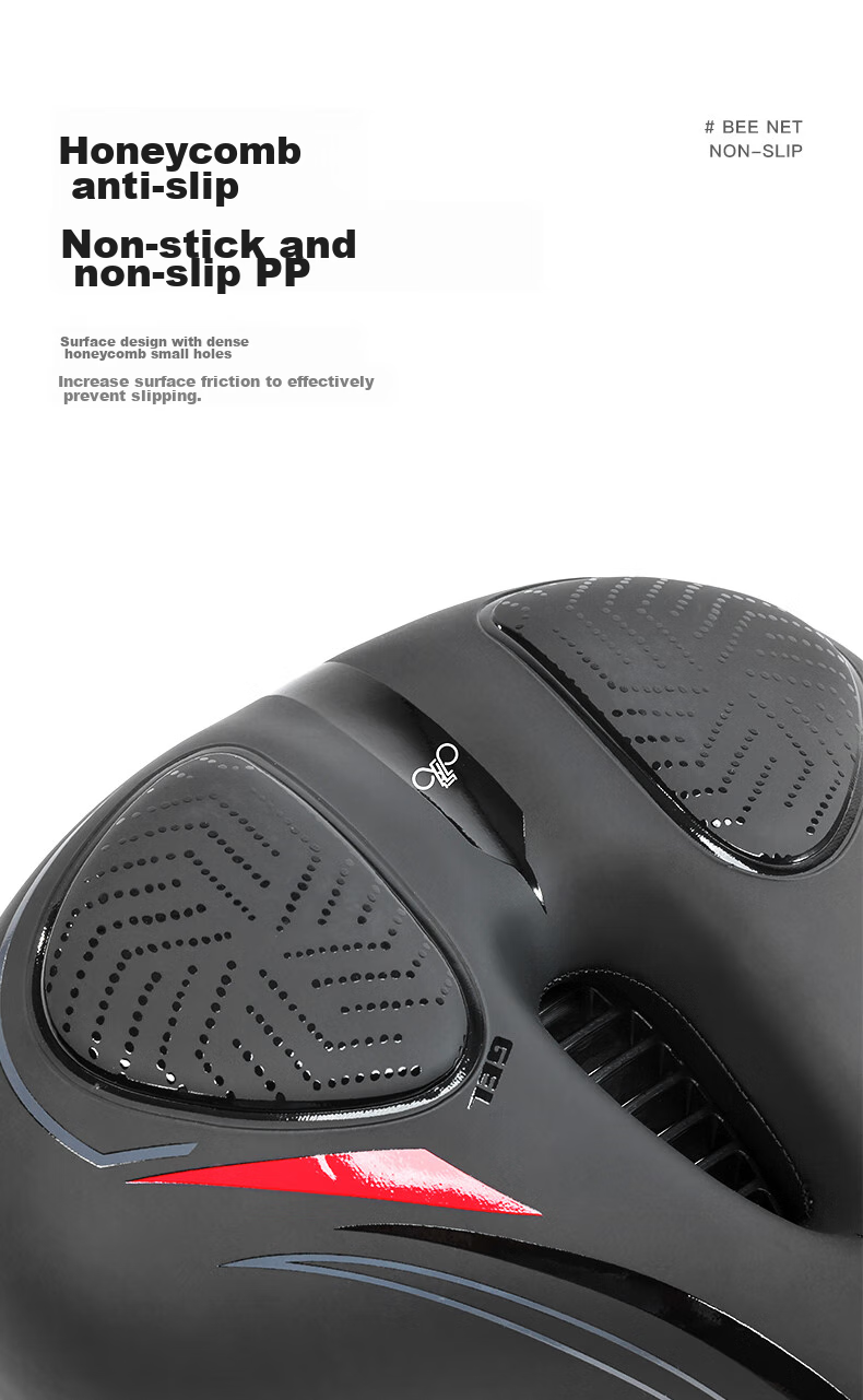 FOREVER Bicycle Mountain Bike Soft Seat Cushion Universal Comfortable Silicone Saddle, Black And Blue Silicone Seat Pad 18