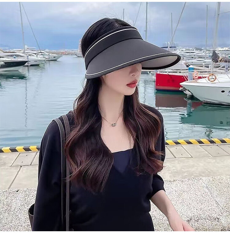 GLO-STORY Sun Hat for Women, Rollable Storage, Face Protection, Visorless Outdoor Cycling Sun Hat WMZ124017 18