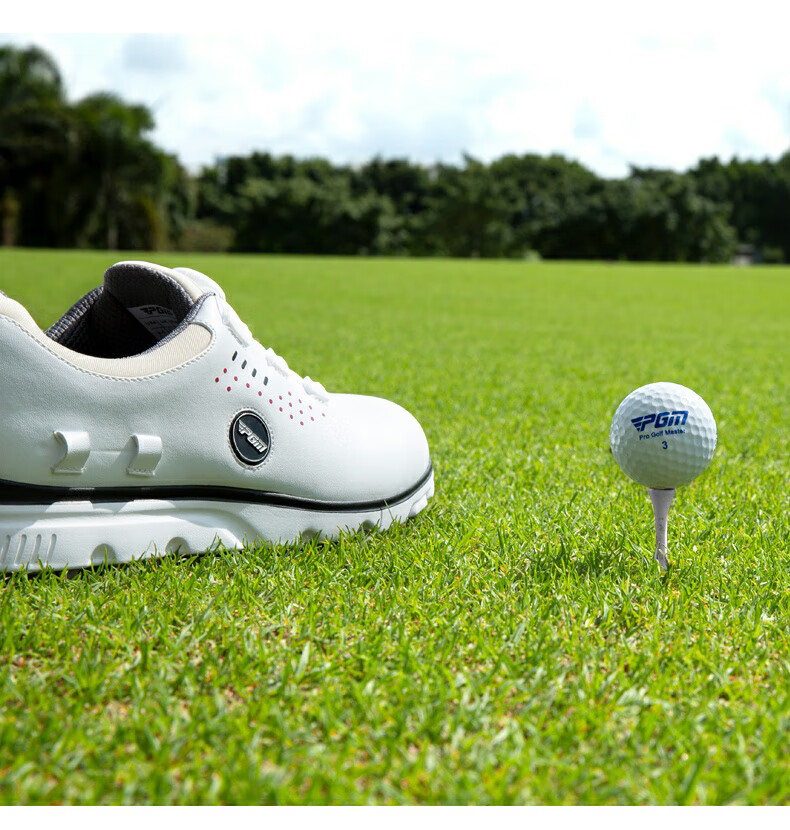 PGM Golf Shoes for Men, Comfortable Shock-Absorbing Sports Sneakers with Rotary Buckle Straps, Waterproof And Non-Slip, Size 42 11