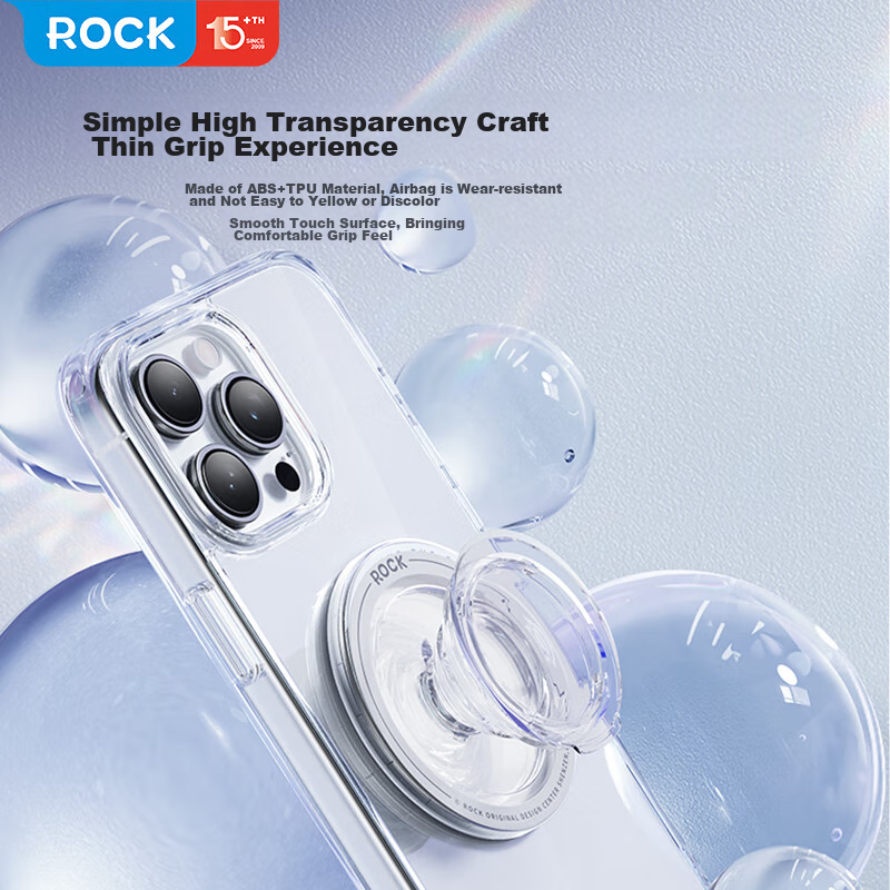 Магнитный держатель для телефона ROCK Airbag Transparent Black