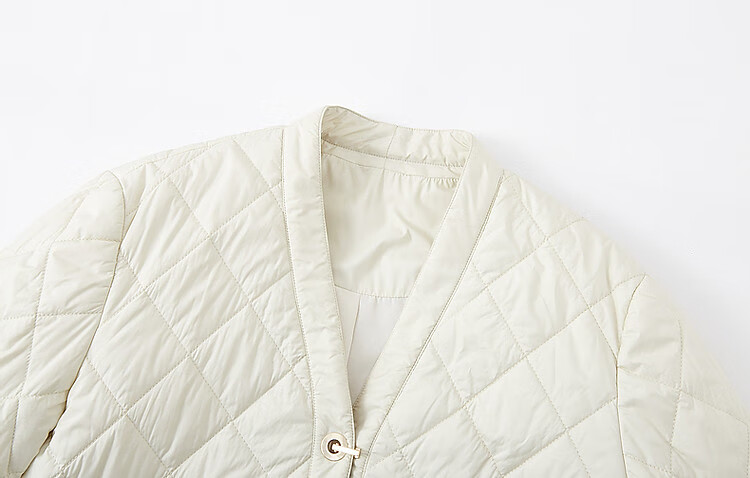 Dme [Laoqian Yinxiang] Winter Luxury Matte Light Luxury 400T Spring Yarn Diamond-Quilted Women's Cotton Jacket 22