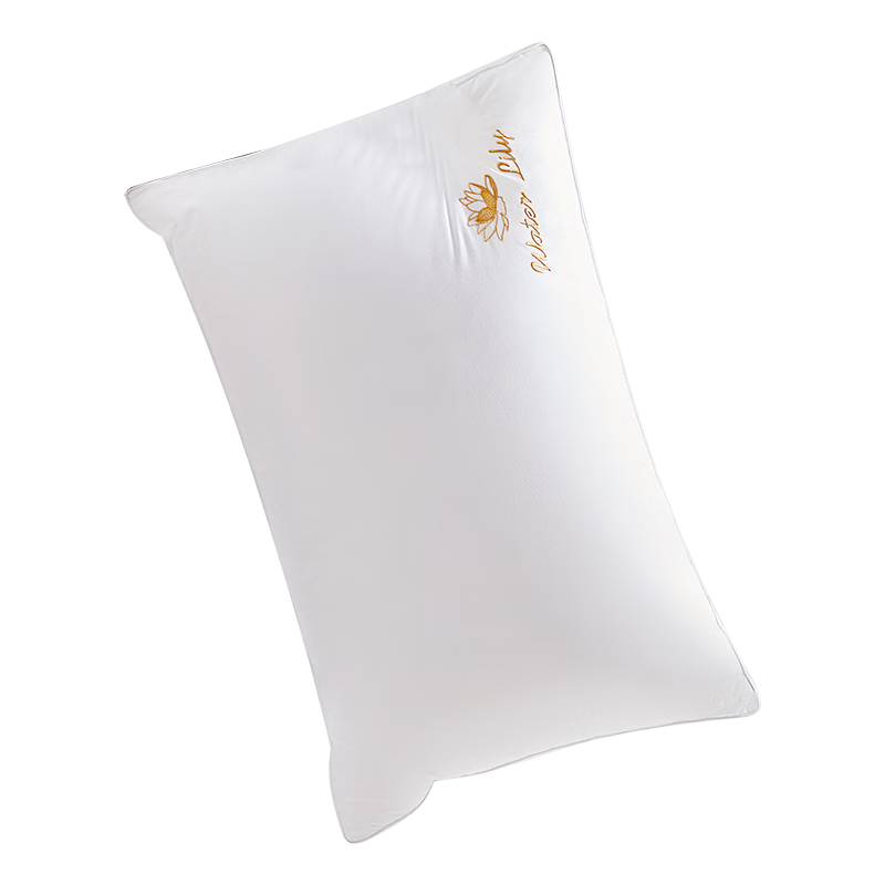 BEYOND Home Textile Pillow Core, Washable All-Cotton Embroidered Soft Pillow Core, Low Pillow Stand Tall Style, Single Pack, Lianyi 48*74cm