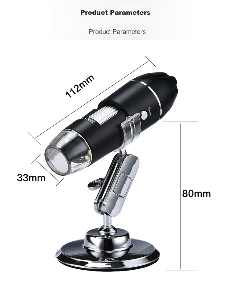 BIJIA Digital Microscope, 500x Zoomable, High-Definition Portable Electronic Magnifier, USB Connected to Computer, Capable of Taking Photos 10