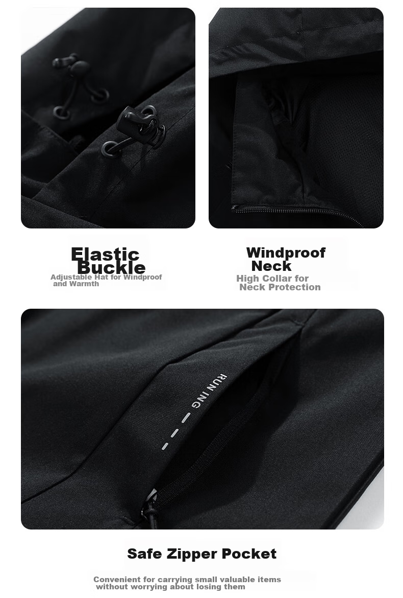JEEP SPIRIT Men's Jacket, Spring And Autumn Outerwear, Casual Versatile Trendy Hooded Outdoor Menswear, Black, Size L 24