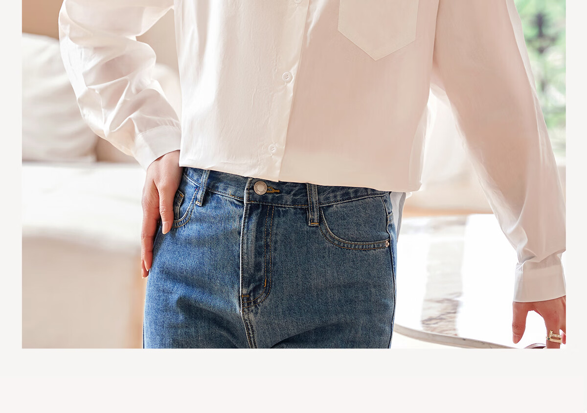 Chushen Spring Autumn Long Sleeve Women's Pure Cotton White Shirt Loose Fit Professional Commuter S13JC2740 3