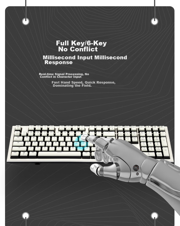 Hyeku X5 Pro Wireless Bluetooth Wired Tri-Mode Keyboard, Five-Port Hot-Swappable, 108 Keys, PBT Keycaps, Black Forest Mousse, Kailh BOX, Lava Gold Switches 16