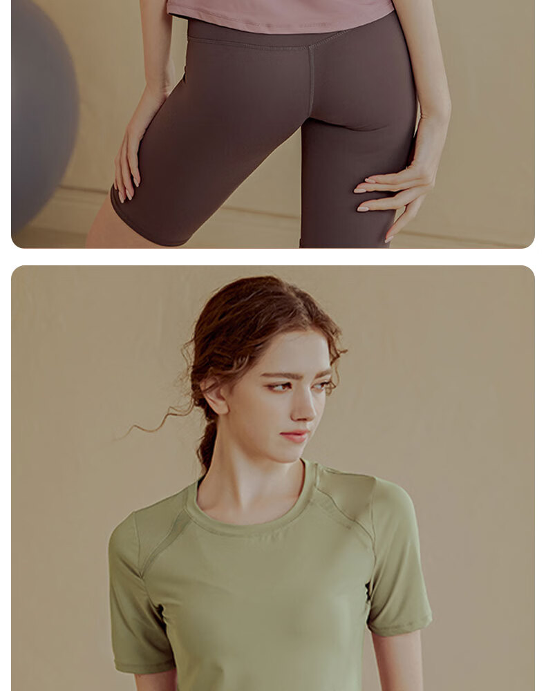XUEXIMAN Yoga Top for Women, Fitness Short-Sleeve Shirt, Running Sports Slim-Fit Workout Top, Pilates Training Wear 14