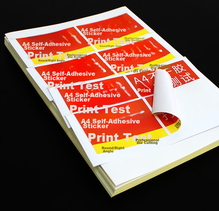 Elifo Stickers, Adhesive Labels, A4 Self-Adhesive Printing Paper, Sticky Gold Yellow Backing Paper, Colored Matte Textured, 50 Sheets 11