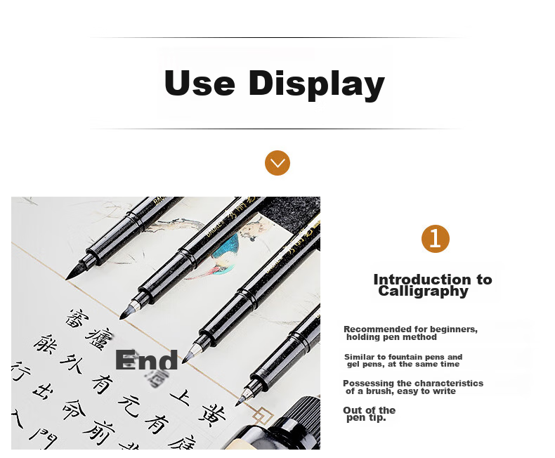Liupintang [4-Pack with Ink], Xiuli Pen Small Regular Script Calligraphy Practice Book with Extra Ink, Signature Pad for Elementary Students And Adults, Beginner-Specific Hard Pen Hand-Drawn Fine Xiuli Pe 9