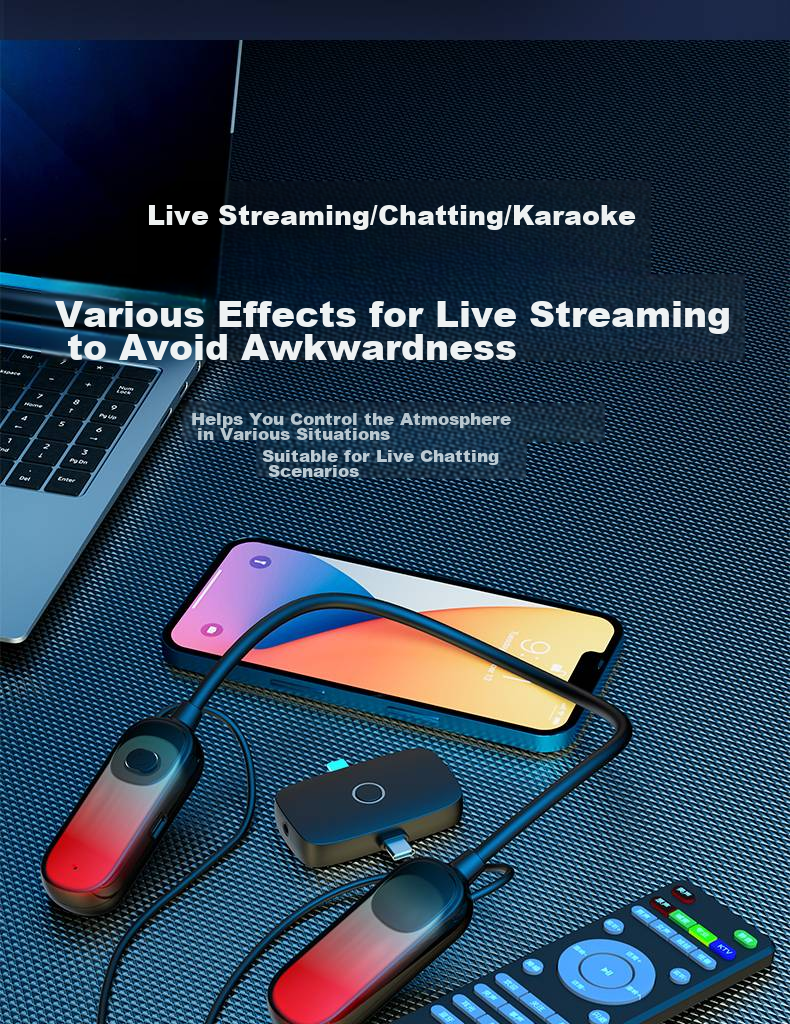 Buguniao G10 Wireless Live Streaming Sound Card Kit with Headphones And Microphone, Neck-Hanging Open-Style Outdoor Internet Celebrity Singing Equipment for Live Streaming 4