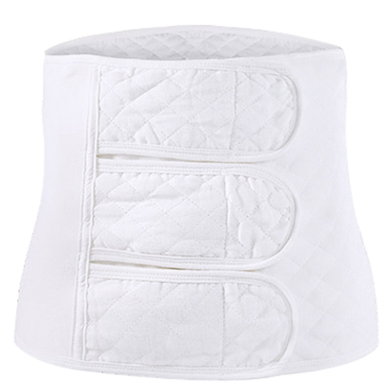Shiyuejiejing Postpartum Belly Wrap, Maternity Shaping Belt for C-Section And Natural Delivery, Universal Gauze Bandage, Basic White Style, Size M