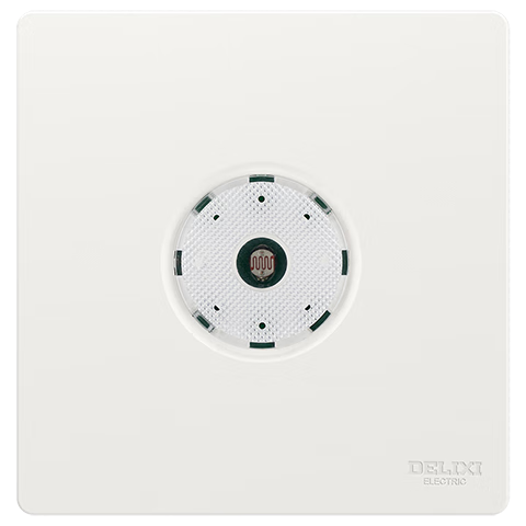DELIXI Switch Socket No-Paint Cream Style Large Panel 825 Hanyu White Human Sensor Corridor Footlight