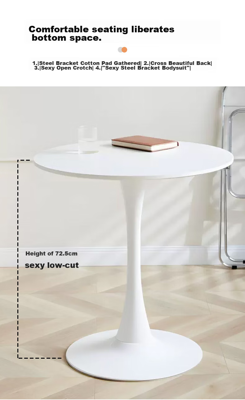 Fanshe Dining Table Negotiation Table Balcony Small Round Table Tulip Simple Office Apartment Hotel Reception Round Table And Chair Set 12