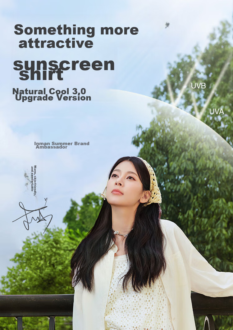 INMAN UPF100+ Sun Protection Shirt for Women, Summer Fashion Blouse Jacket, Bean Green Color, Size L 1