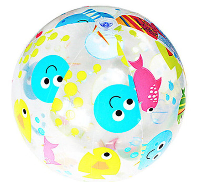 INTEX Underwater World Beach Ball, Four-Color Transparent Beach Ball Children's Toy Ball 32cm Pattern Randomly Sent 59040 6