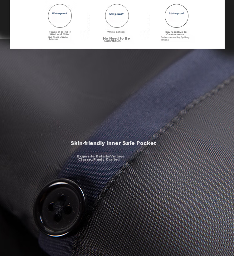 Shanshan [Three-proof Fabric] Executive Jacket with Lapel Collar Men's Business Windproof Commuter Wrinkle-resistant Civil Servant Durable Menswear 3