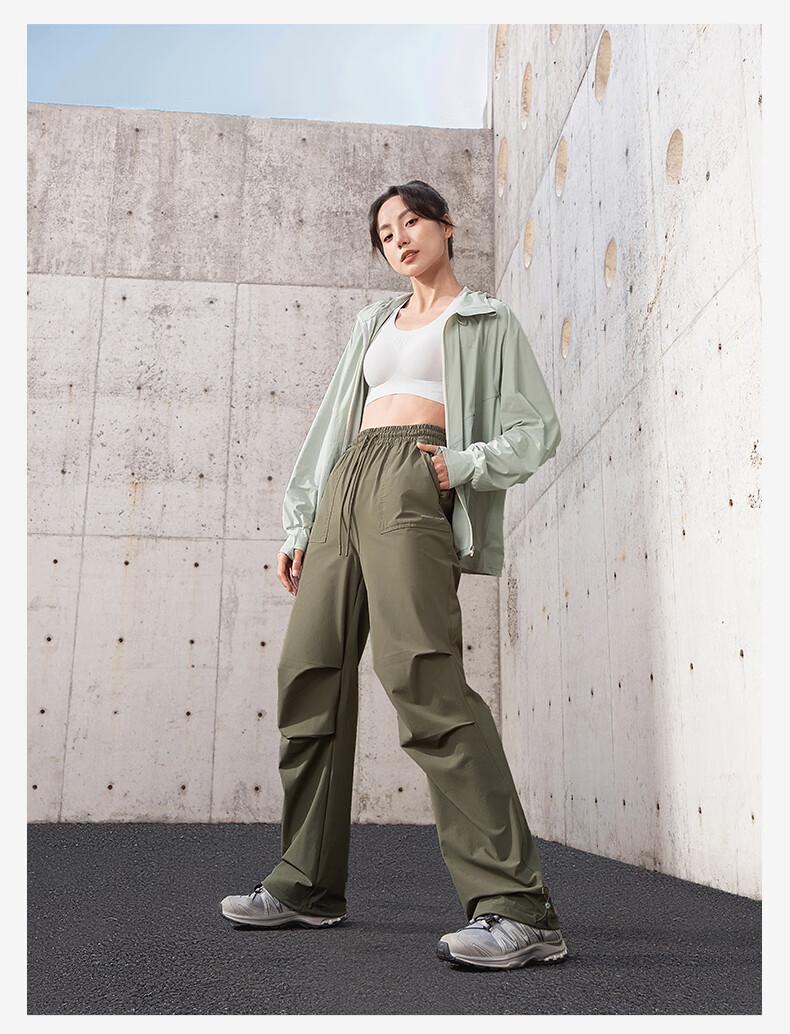 MOLY VIVI Paratrooper Sun Protection Pants for Women, Summer Lightweight Ice Silk Quick-Dry Cargo Straight-Leg Trousers, Outdoor Casual Hiking Pants, Magic Vivy 17