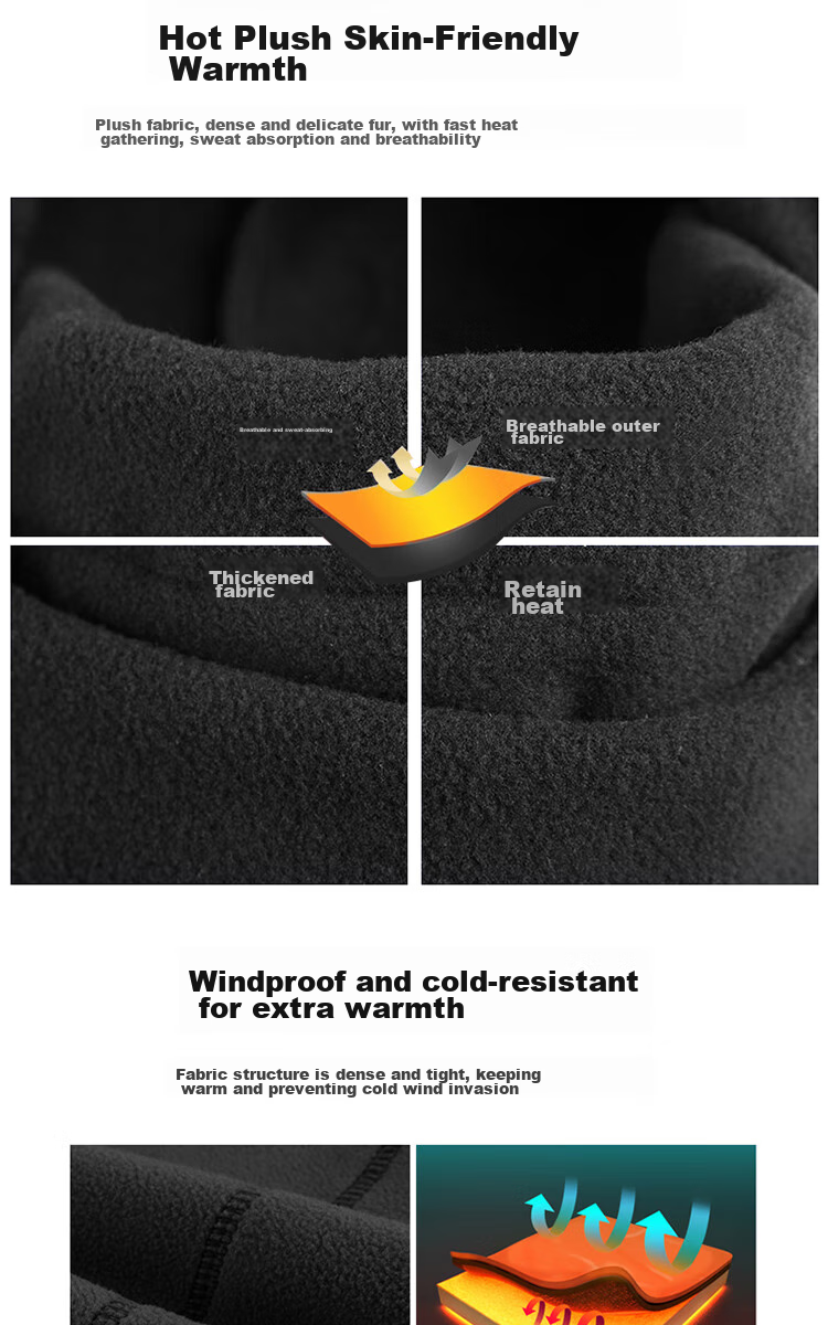 FOREVER Electric Scooter Windproof Cold-Resistant Winter Riding Men's Fleece Hat Mask Windproof Dust-Proof Warm Balaclava Face Mask Neck Gaiter 4