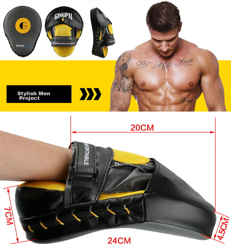 Jingpai Sanda Boxing Target, Curved Hand Target, Training Punching Target, Sanda Taekwondo Foot Target, Black 4