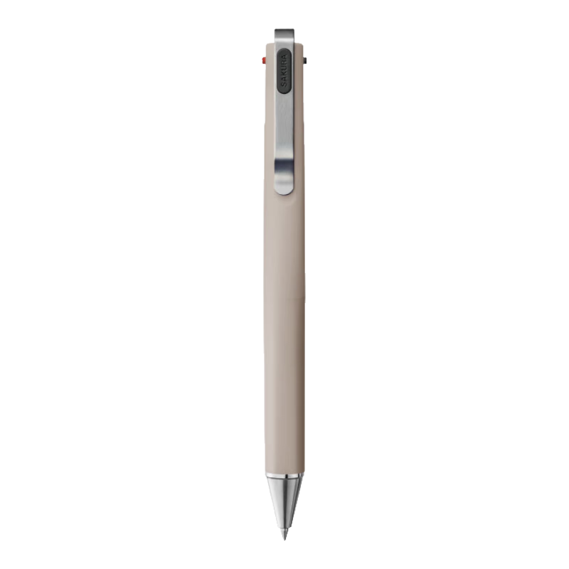 SAKURA 3-In Multifunctional Pen, Ballpoint Sign ID 3C Retractable Gel Pen, Black Blue Red 0.4mm Ink Pen, Business Meeting Office Signing Pen, Style A Light Coffee Color
