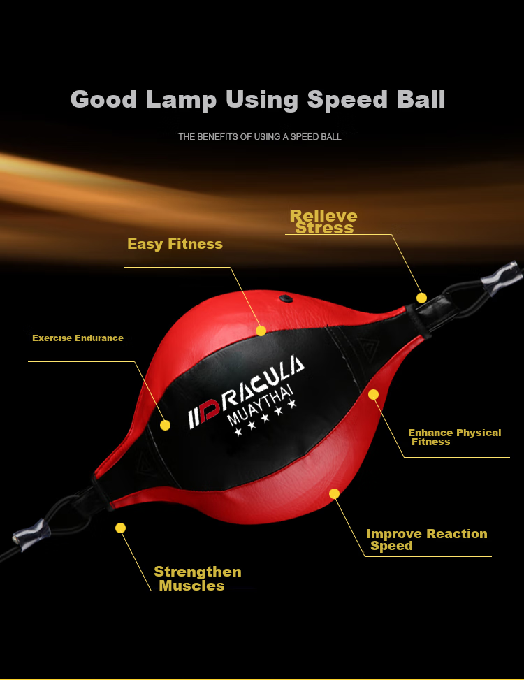 MUAYTHAI DRACULA Boxing Speed Ball, Rebound Ducking Earth Hanging Home Fitness Training Equipment Reaction Ball Gold 8