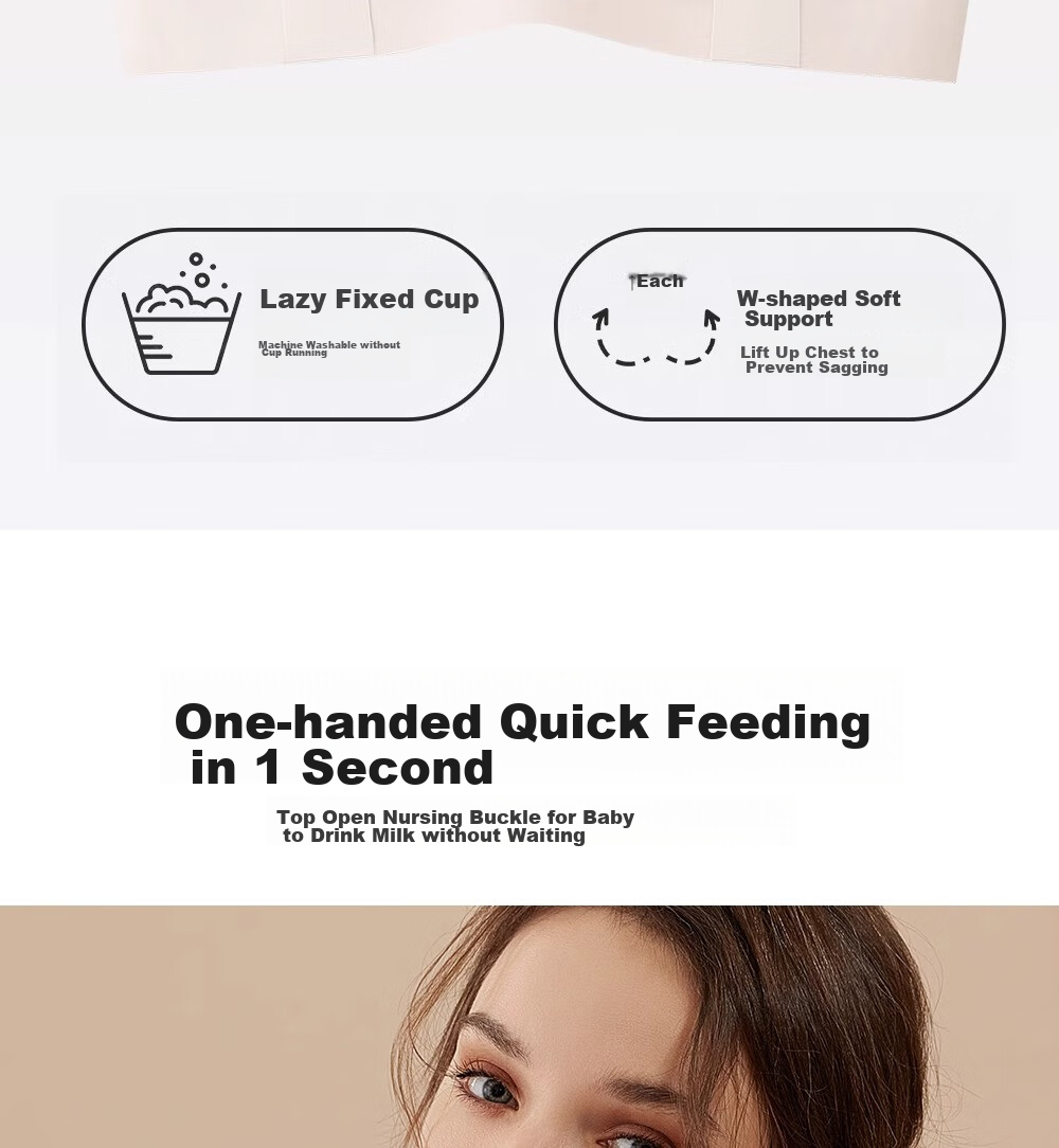 FENYE Maternity Nursing Bra, Comfortable Postpartum Breastfeeding Brassiere, Push-Up And Anti-Sagging Bra for Pregnant Women, 3XL 14
