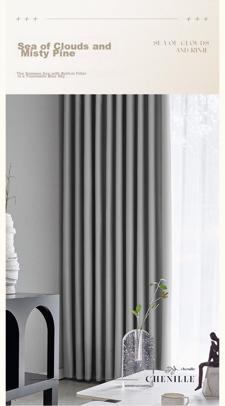 Mihua High-Blackout Curtains Set for Living Room And Bedroom, Thickened Sun Protection, Hook-Back Velvet Fabric, Cream Velvet, 1.5*2.0 Meters 26