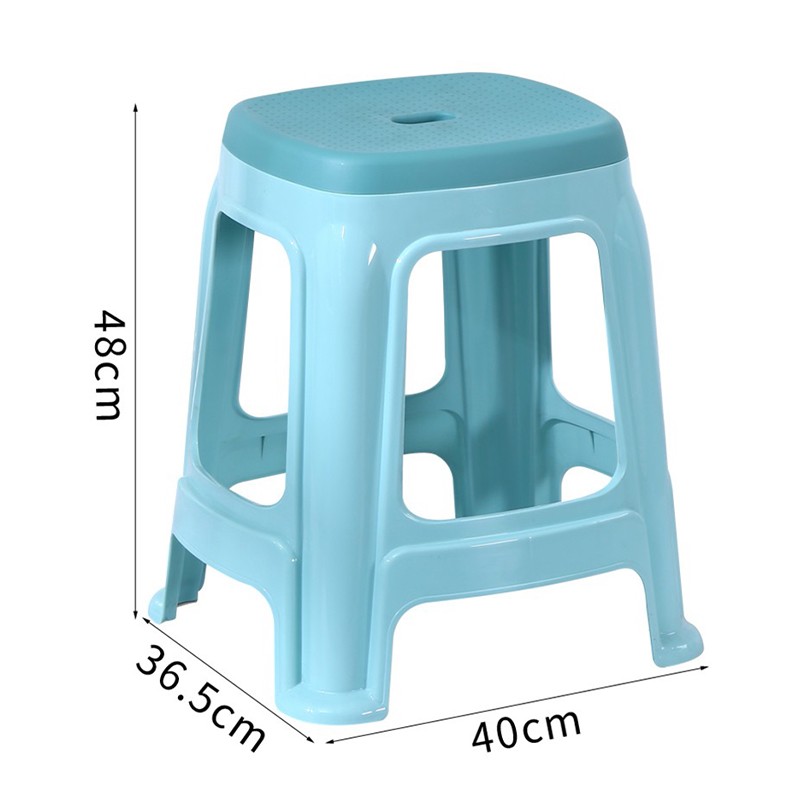 SHULIANG Plastic Stool Chair Set of 4 - Simple Living Room Chair for Home And Restaurant Use, Thick Round Adult Chair