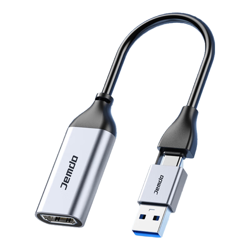 Jemdo Video Capture Card Compatible with Switch2/PS5, Live Streaming And Recording OLED Capture Device for Laptops, 4K HD NS2 Mobile OTG Adapter