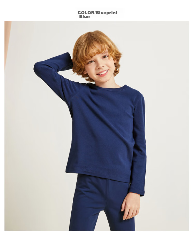 Baleno Children's Spring Solid Color Crew Neck Base Layer Long Sleeve Top for Boys And Older Children 82031811 29R Pink 120cm 17