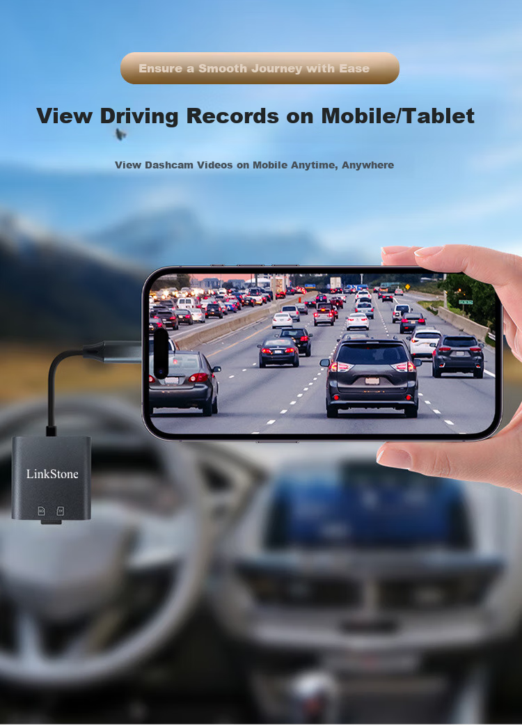 LinkStone Multi-Function Card Reader SD/TF Two-In Compatible with Apple Card Reader, OTG Card Reader, Dash Cam, DSLR Camera Monitoring, Smartphone And Camera Storage Memory Card 9
