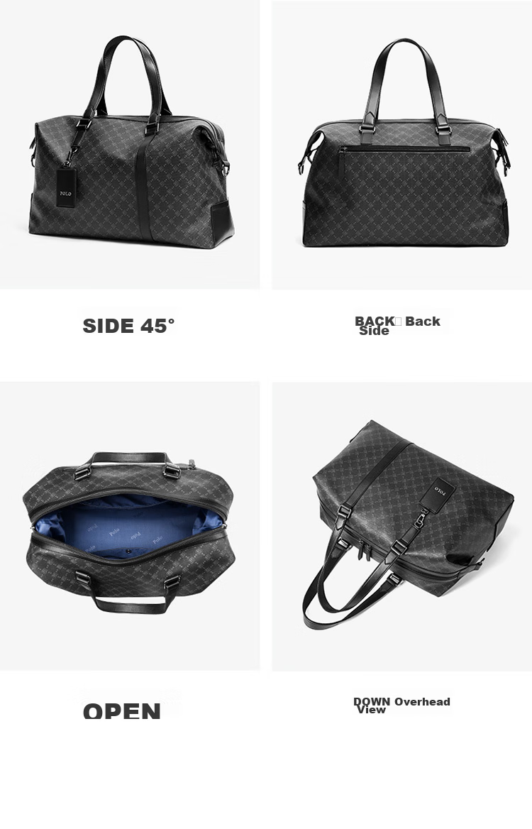 POLO Travel Bag, Men's Handbag, Shoe Compartment, Business Trip, Gym Bag, Sports Luggage Bag, Large Capacity Storage Bag 19