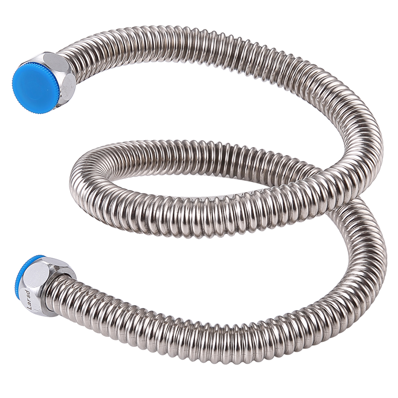 Larsd 80CM Gas Water Heater Corrugated Pipe, 304 Stainless Steel Inlet Flexible Hose, Wall-Mounted Boiler Electric Water Heater Inlet Pipe