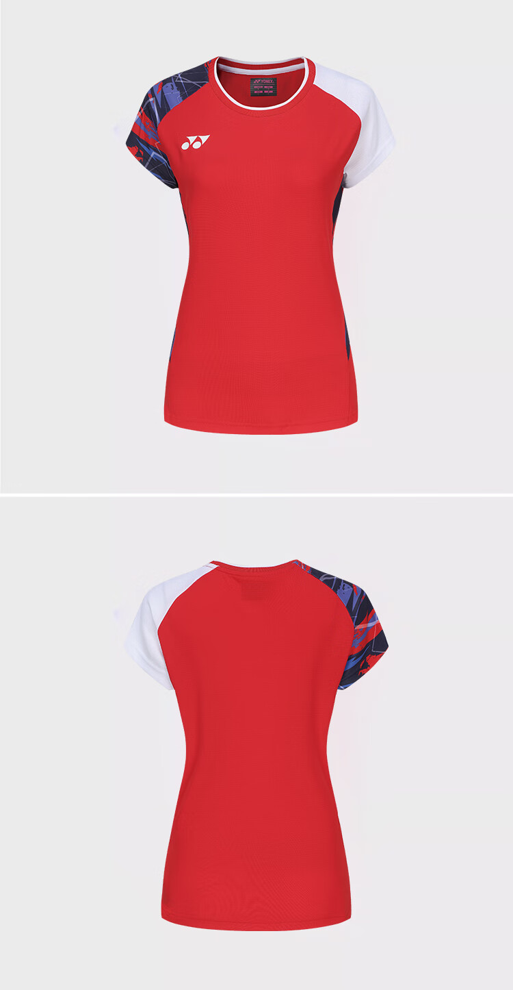 YONEX Badminton Jersey National Team Fan Version Competition Training Sports T-Shirt Women 20785CR White O 17