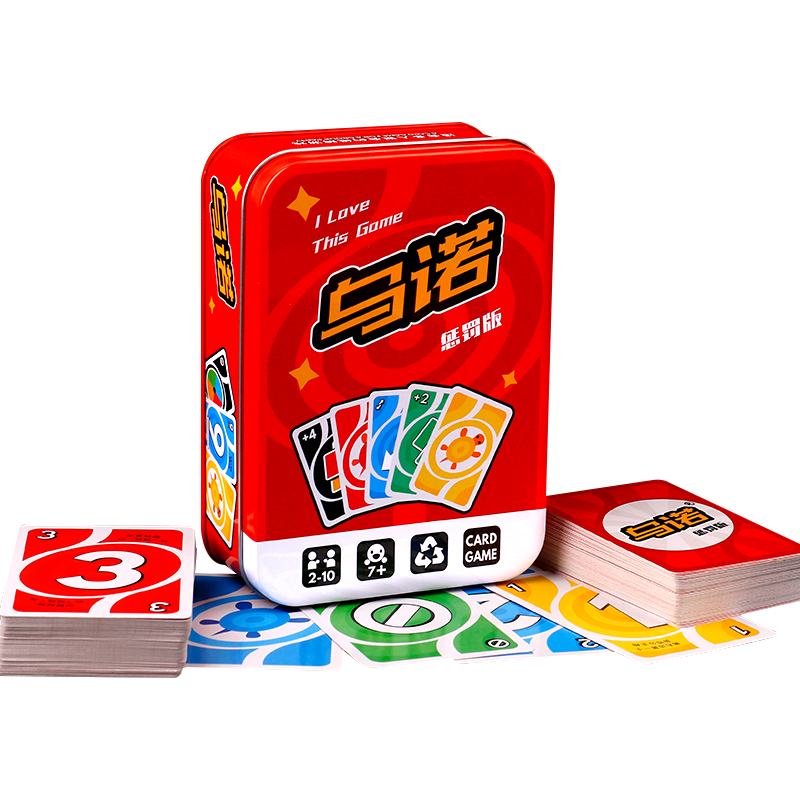Zihu Wuno Game Cards, Iron Box Punishment Edition, Wuno Board Game Cards, Thickened Wuno Playing Cards, Casual Party Multiplayer Toy