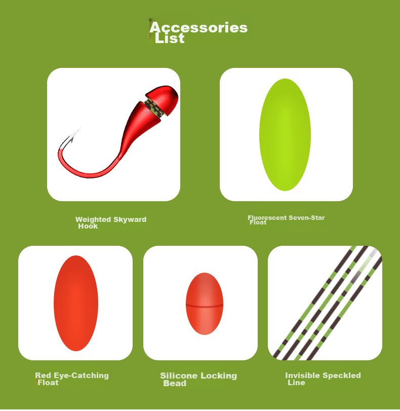 Grsaed Luminous Seven-Star Float Main Line Set, High-Sensitivity Traditional Fishing Hook, Pre-Tied Single Hook, Wild Fishing Ready-To Line Set, 3 Rolls, 0.5# Qianyoutian Hook, 4.5 Meters, 1.0 Size Line 7