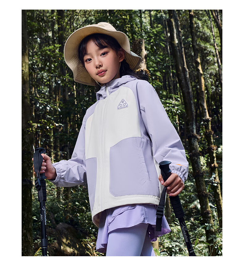 ERKE Children's Outerwear for Older Kids, Fall 2024 New Thick Windbreaker in Rock Green, Size 140 26